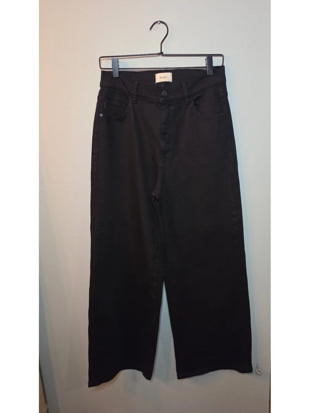 DL1961 Black High Rise Wide Leg Jeans Women's Size 28